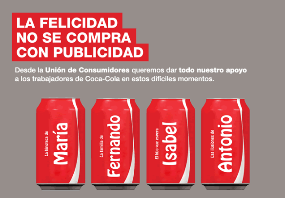 La comunicación del ERE en Coca-Cola desata la infelicidad
