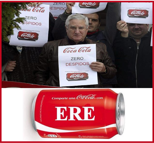 La crisis de reputación de Coca-Cola en España. El ERE en Coca-Cola desata la infelicidad. 